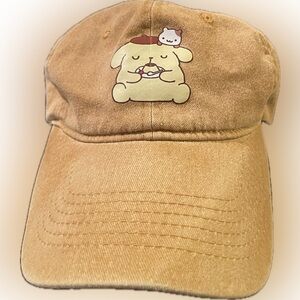 Cute Brown Cap with Cartoon Design
